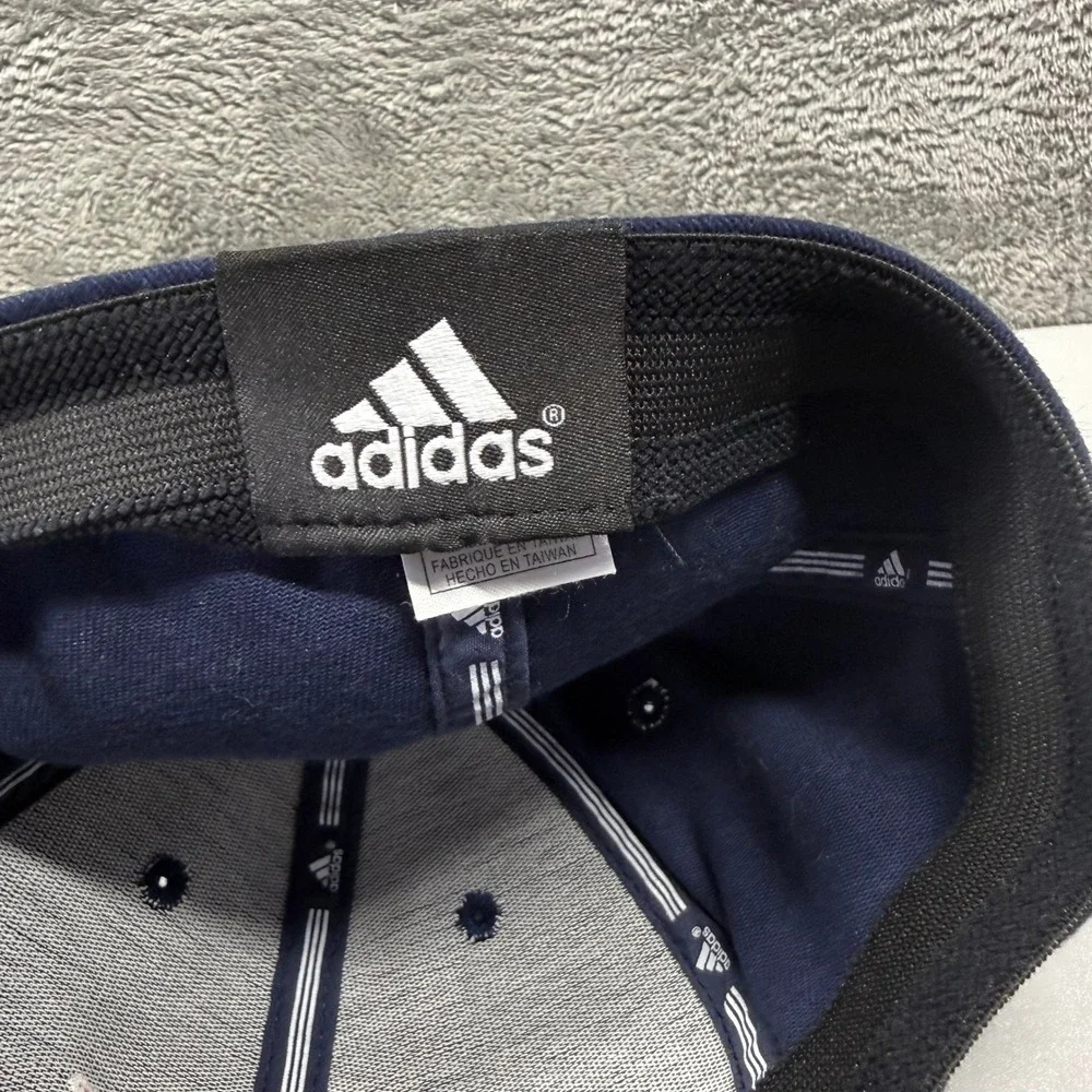 Adidas Oklahoma City Thunder NBA Hat Kids L/XL Navy Blue OKC Stretch Fit Cap
